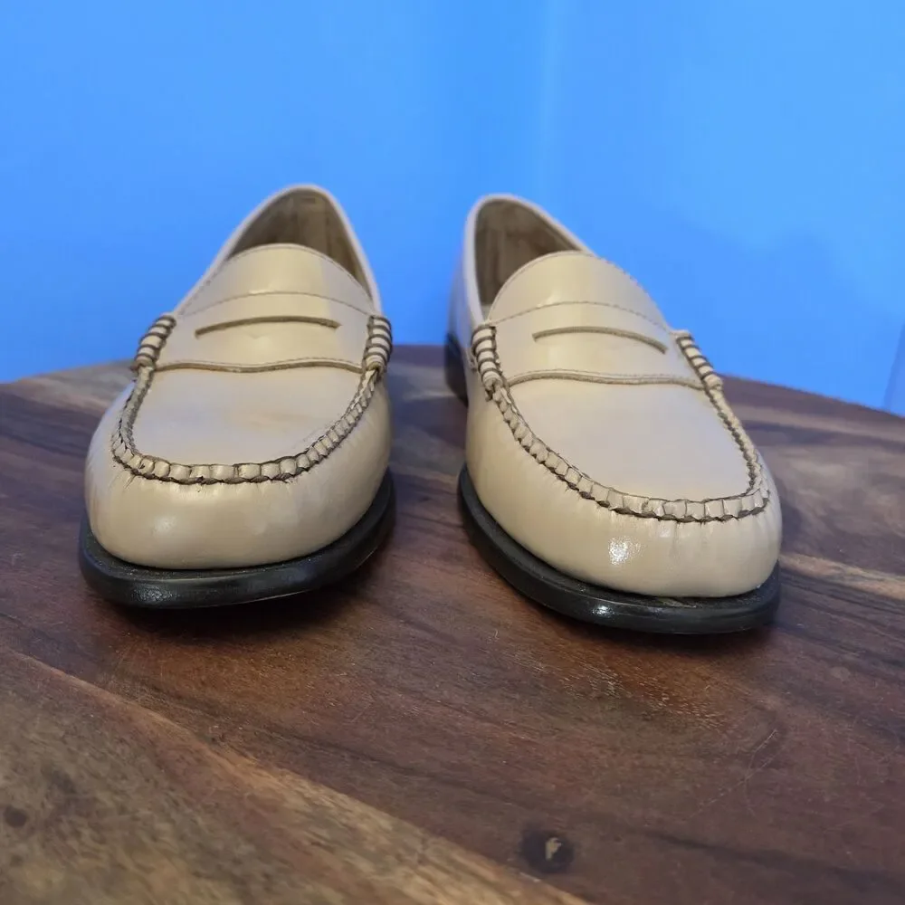 G.H. Bass Weejuns Penny Loafer Patent Leather Women’s 7.5/8M Taupe 3986 175 - Picture 6 of 14